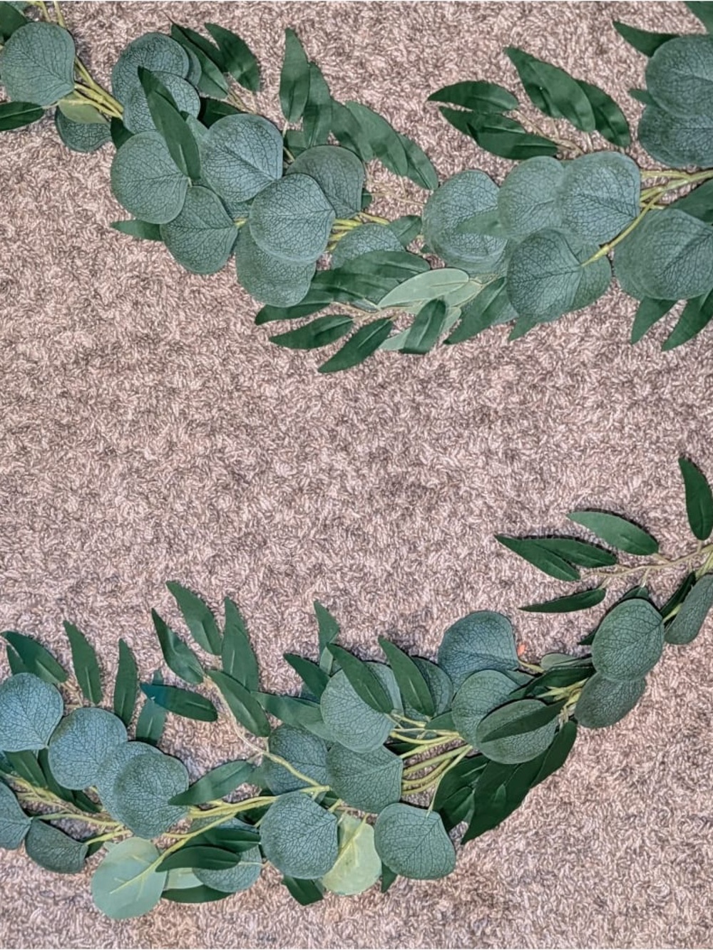 Five 6-ft Eucalyptus Leaf Garlands plus two 2.5 foot garlands